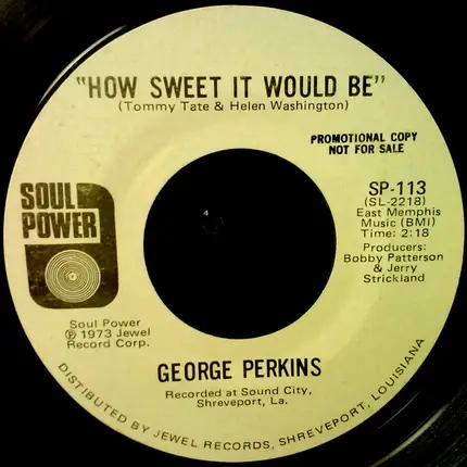 George Perkins - Baby You Saved Me