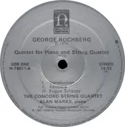 LP - George Rochberg - Quintet for Piano And String Quartet