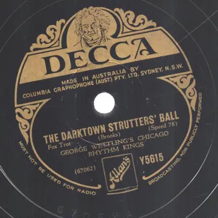 George Wettling's Chicago Rhythm Kings - The Darktown Strutters' Ball / I Wish I Could Shimmy Like My Sister Kate