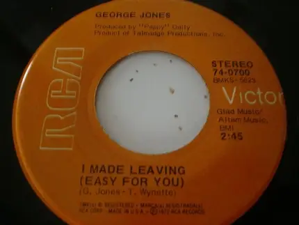 George Jones - I Made Leaving (Easy For You)