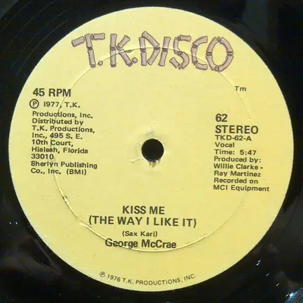 George McCrae - Kiss Me (The Way I Like It)