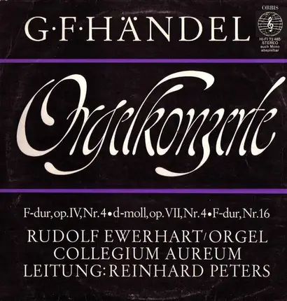 Händel - Orgelkonzerte (Ewerhart, Peters)