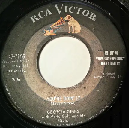 Georgia Gibbs With Martin Gold And His Orchestra - Way Way Down / You're Doin' It
