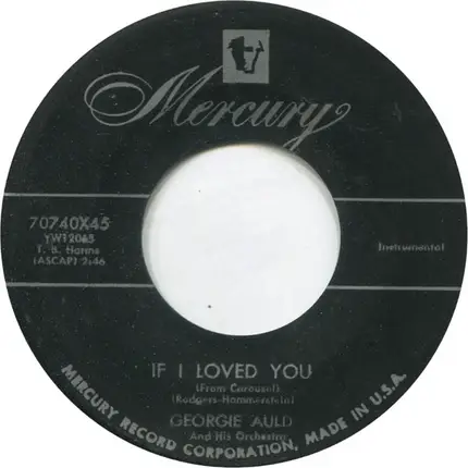 Georgie Auld And His Orchestra - My Blue Heaven  / If I Loved You