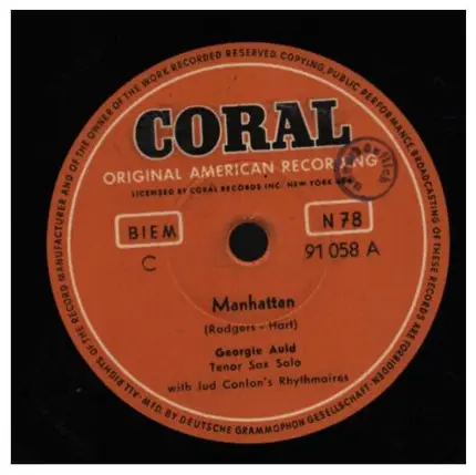 Georgie Auld With The Jud Conlon Rhythmaires - Solitaire / Manhattan