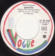 7inch Vinyl Single - Geordie - All Because Of You