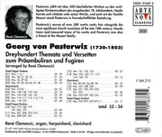 CD - Pasterwitz - Baroque Organ And Harpsichord Music