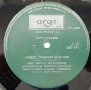 LP - Händel - Chandos Anthems (The Lord Is My Light - As Pants The Hart)