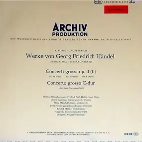 Georg Friedrich Händel - Concerti Grossi Op.3 (II) - Concerto Grosso C-dur