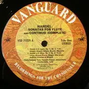 Double LP - Georg Friedrich Händel - Paula Robison , Kenneth Cooper , Timothy Eddy - The Sonatas For Flute And Continuo (Complete)