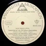 LP - Händel - Sechs Violinsonaten Op. 1 - Nr. 3 A-dur / Nr. 10 G-Moll / Nr. 12 F-dur - Mono
