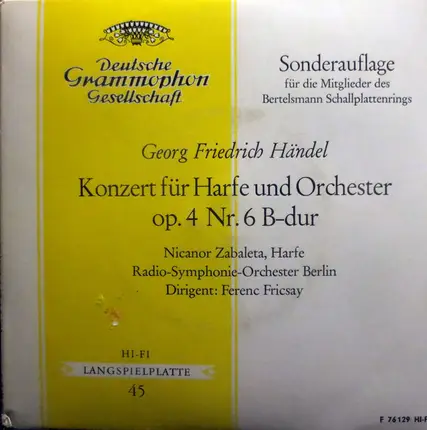 Händel - Konzert Für Harfe Und Orchester Op. 4 Nr. 6 B-dur