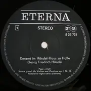LP - Händel - Konzert Im Händel-Haus Zu Halle - Black Labels