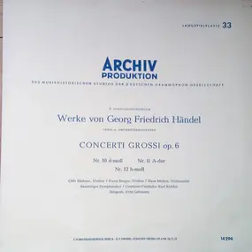 Georg Friedrich Händel - Concerti Grossi Op.6 Nr.10, 11, 12