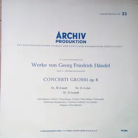 Georg Friedrich Händel - Concerti Grossi Op.6 Nr.10, 11, 12