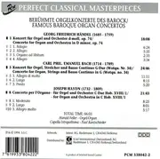 CD - Händel , Carl Philipp Emanuel Bach a.o. - Famous Baroque Organ Concertos