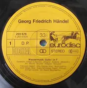 LP - Händel - Wassermusik - Suiten 1-3 • Complete • Intégral