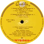 LP - Georg Friedrich Händel , Gábor Lehotka , Liszt Ferenc Chamber Orchestra , Frigyes Sándor - Organ Concerti Op. 4 Nos 1, 4. 5 / Op. 7 No. 3