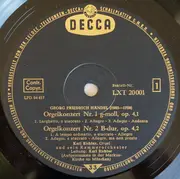 LP - Händel - Orgelkonzerte Nr. 1 G-moll, Op. 4,1 - Nr. 2 B-dur, Op. 4,2 - Nr. 3 G-moll, Op. 4,3 - Nr. 4 F-dur, Op. 4,4