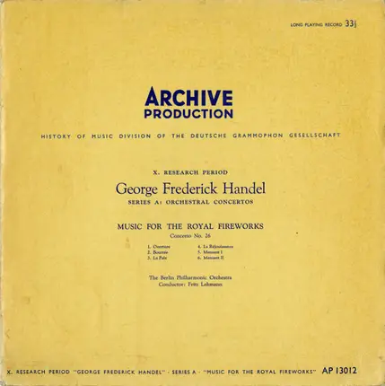 Georg Friedrich Händel - Music For The Royal Fireworks (Concerto No. 6)