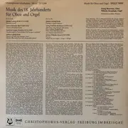 LP - Georg Meerwein - Wilhelm Krumbach - Oboe Und Orgel - Musik Des 18. Jahrhunderts