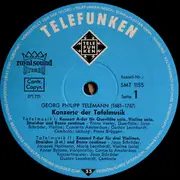 LP - Georg Philipp Telemann - Concerto Amsterdam , Frans Brüggen - Tafelmusik - Auszüge: Die Konzerte