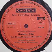 LP - Georg Philipp Telemann , Deutsche Bachsolisten , Helmut Winschermann - Ouvertüre C - Dur, Konzert B- Dur, Tripelkonzert E - Dur