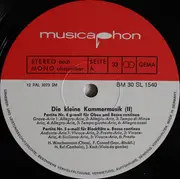 LP - Georg Philipp Telemann , Helmut Winschermann , Ferdinand Conrad , Susanne Lautenbacher , Hugo Ruf , - Die Kleine Kammermusik (Sechs Partiten Für Verschiedene Instrumente Und Basso Continuo) - 2. Folge: Partiten IV-VI