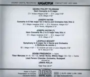 CD - Georg Philipp Telemann , Joseph Haydn , Leopold Mozart , Ádám Friedrich , Liszt Ferenc Chamber Orch - Horn Concertos / Sinfonia Da Caccia
