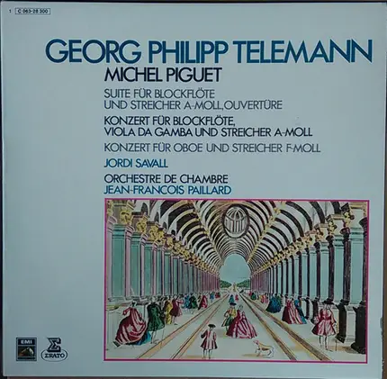 Telemann - Michel Piguet , Jordi Savall - Suite Für Blockflöte Und Streicher A-moll, Ouvertüre - Konzert Für Blockflöte, Viola Da Gamba Und S