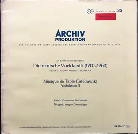 Georg Philipp Telemann - Musique De Table (Tafelmusik-Banquet Music) - Production II