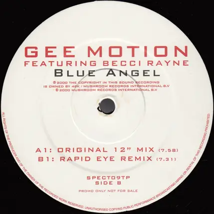 Gee Motion Featuring Rebekah Rain - Blue Angel