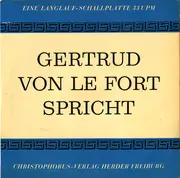 10'' - Gertrud Von Le Fort - Spricht - Gatefold