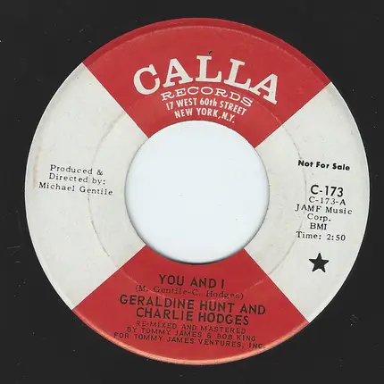 Geraldine Hunt and Charlie Hodges - You And I / You And I