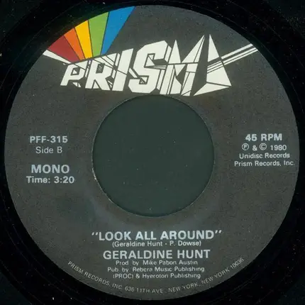 Geraldine Hunt - Can't Fake The Feeling / Look All Around