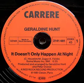 Geraldine Hunt - It Doesn't Only Happen at Night