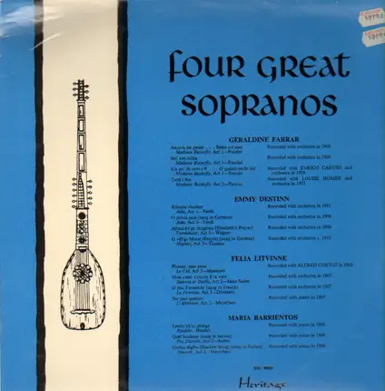 Geraldine Farrar, Emmy Destinn, Felia Litvinne,... - Four Great Sopranos