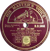 Geraldo And His Orchestra - My Own / You're As Pretty As A Picture