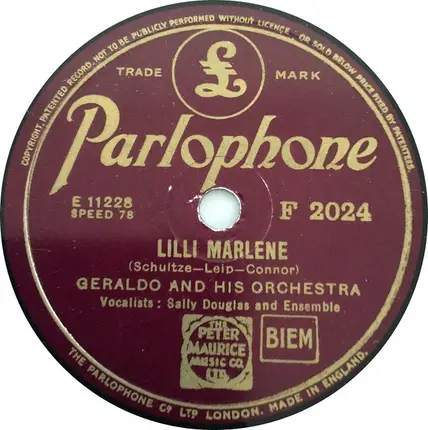 Geraldo And His Orchestra - Poinciana / Lilli Marlene