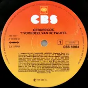 LP - Gerard Cox - 't Voordeel Van De Twijfel