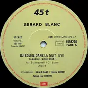 12inch Vinyl Single - Gérard Blanc - Du Soleil Dans La Nuit
