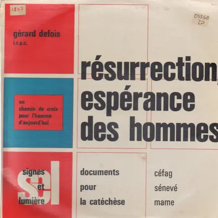 Gerard Defois - Resurrection, Esperance des Hommes