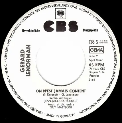 Gérard Lenorman - Gentil Dauphin Triste