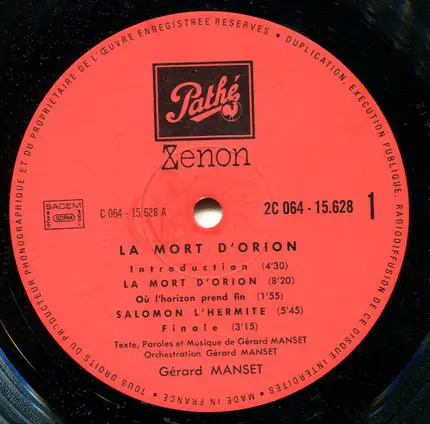 Gérard Manset - La Mort d'Orion