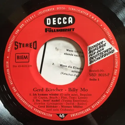 Gerd Böttcher / Billy Mo - Gerd Böttcher - Billy Mo