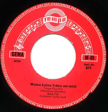 Gerd Fitz / Charlotte Marian - Weine Keine Träne Um Mich / Kapitän, Kapitän