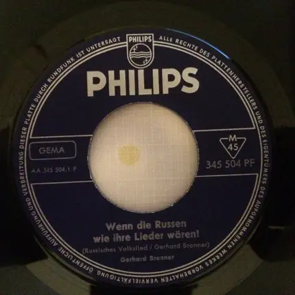 Gerhard Bronner / Ingrid Van Bergen - Wenn Die Russen Wie Ihre Lieder Wären / Jeder Träumt Seine Eigenen Träume