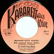 7inch Vinyl Single - Gerhard Bronner - Bronner Reitet Wieder - EP, Mono