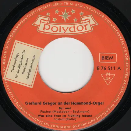 Gerhard Gregor - An Der Hammond-Orgel