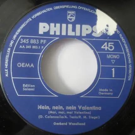 Gerhard Wendland - Nein, Nein, Nein Valentina